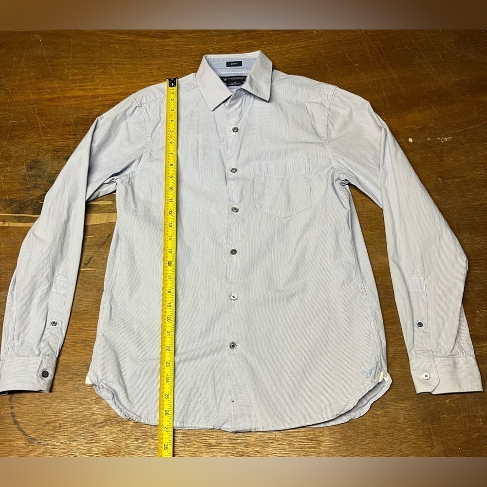 American Eagle Men’s Button Down Shirt - Blue - Slim Fit - Size Small Petite